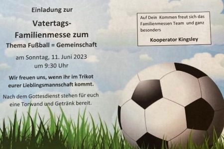 Vatertags-Familienmesse am 11. Juni 2023